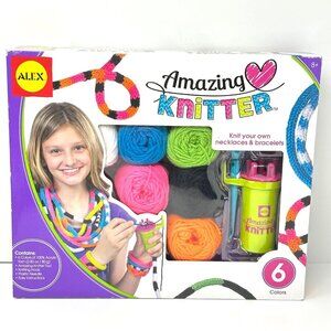 Alex Toys Amazing Knitter DIY Craft Kit Necklaces Bracelets Yarn Girl Gift